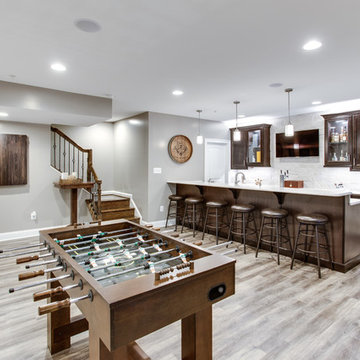 Transitional Wet Bar and Game Room Area Ijamsville, MD