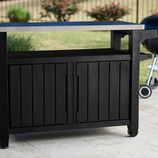 Unity XL Entertainment, Prep Station, & Serving Cart by Keter. Brown