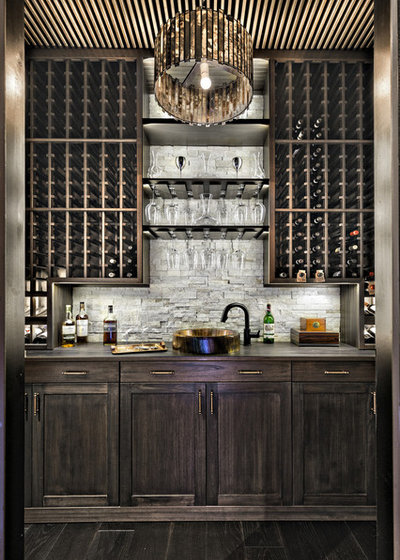 Mediterranean Home Bar by Affinity Construction Group