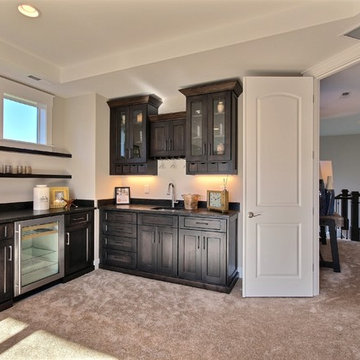 Wet Bar in Family/Theater Room - The Aerius - Two Story Modern American Craftsma