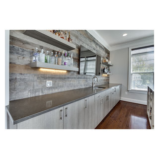 Wet Bar with Metropolis Textured Melamine door style in Falls Church ...