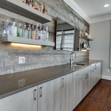 Wet Bar with Metropolis Textured Melamine door style in Falls Church, VA