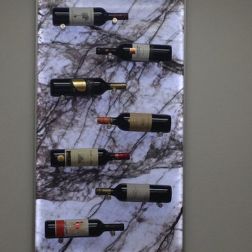 Wine Rack - Ziluo Translucent Marble back lit - Real Stone - Real Thin