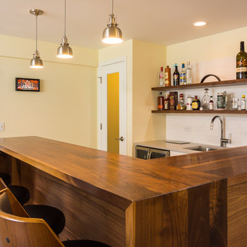 Wooden Basement Bar