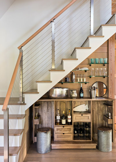Rustic Staircase by sullivan + associates architects