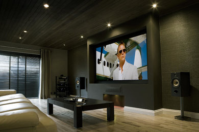 Inspiration for a home cinema in West Midlands.