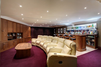 Inspiration for a traditional home cinema in Gloucestershire.