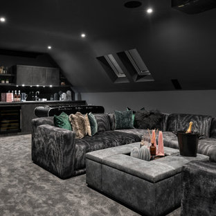 Industrial Cinema Bar for Newly Built Home, Buckinghamshire