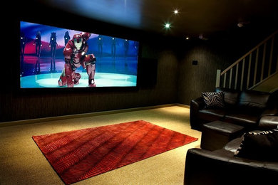Cette image montre une salle de cinéma.