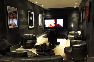 Modern home cinema in London.