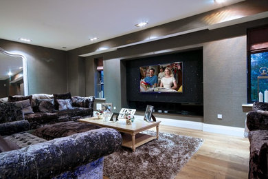 Inspiration for a home cinema in Hertfordshire.