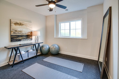 Inspiration for a farmhouse home gym remodel in Minneapolis