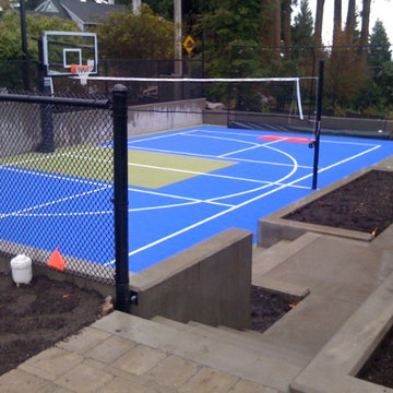Allweather surface sport court.