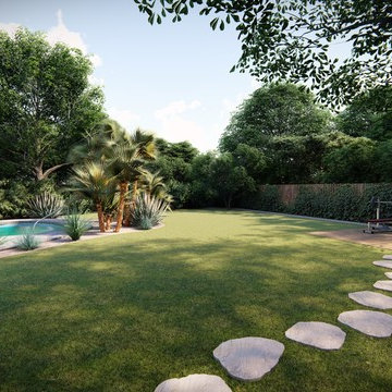 Backyard Resort Landscaping | Freeform Pool