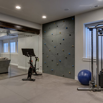 Basement Gym with Climbing Wall