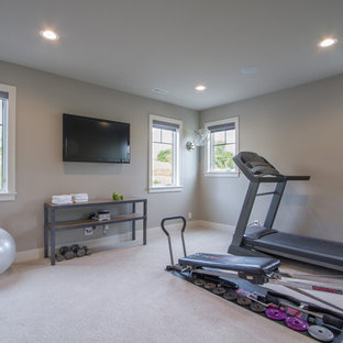 Ispirazione per una palestra in casa design