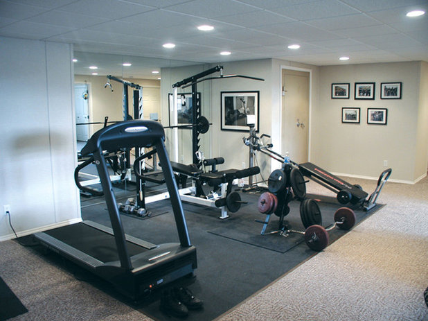Contemporary Home Gym by Total Basement Finishing
