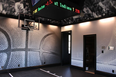 Basketball Themed High End Home Gym