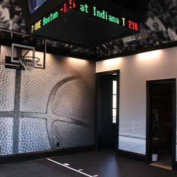 Basketball Themed High End Home Gym