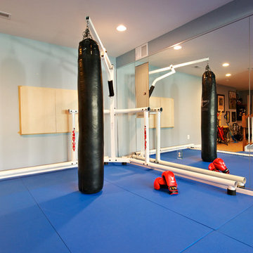 Boxing Gym with indoor speaker installation