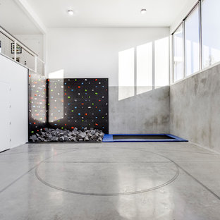 Ispirazione per una palestra in casa minimalista