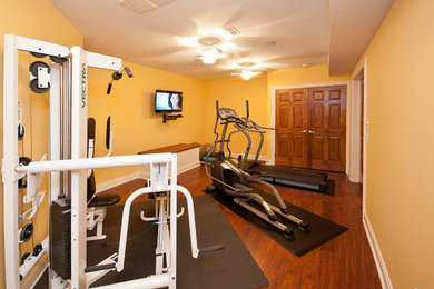 Home gym - traditional home gym idea in Cleveland