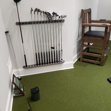 Golf Simulator /Wine Cellar Basement
