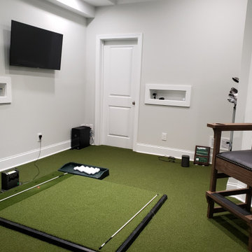 Golf Simulator /Wine Cellar Basement