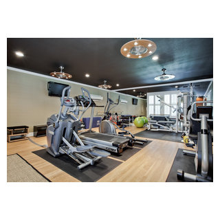 Highland Park Contemporary Home Gym Dallas by Durrett