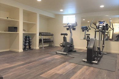 Home gym - mid-sized contemporary home gym idea in Bridgeport