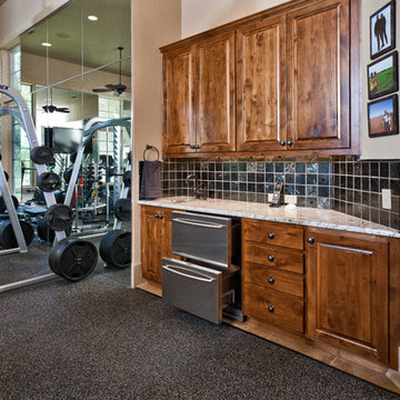 Home Gym with kitchen