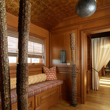 Home Library Turned India Inspired Yoga Studio