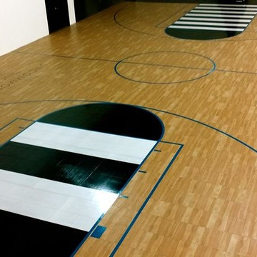 Indoor Home Gym - Custom logos and look - Waterproof Basketball court