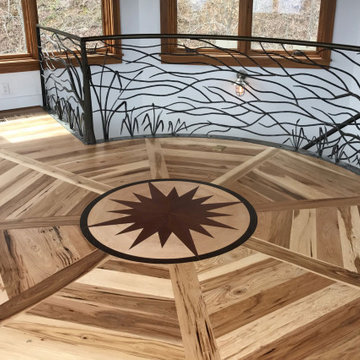 Inlaid Floor Pattern in Doggett Peak Whole House Renovation