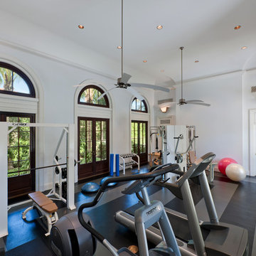 Interior Architecture of Classically Inspired Miami Indian Creek Home – Gym