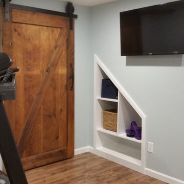 Inviting Family Area from Unfinished Basement