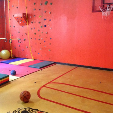 Kids playroom/rock climbing wall