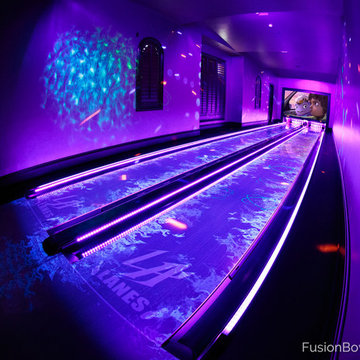 "LA Lanes" custom home bowling alley