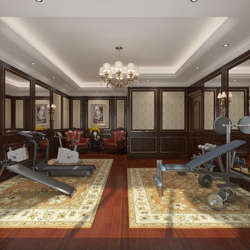 Luxury Classical Design in Home Gym