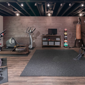 Maple Basement Remodel + Home Gym--Medfield, Massachusetts