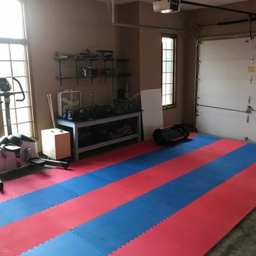Martial Arts Studio & Home Gym in Garage