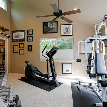 Master bathroom , closet and exercise room