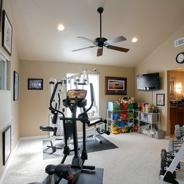 Master bathroom , closet and exercise room