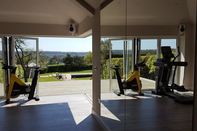 Design ideas for a home gym in Berkshire.