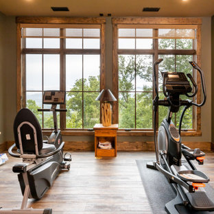 Home gym - rustic home gym idea in Other
