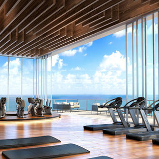 Ispirazione per una grande palestra multiuso moderna