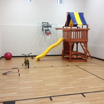 North Oaks, MN - Original Fort Play Set with Indoor Court, Hoop, and Wall Pads