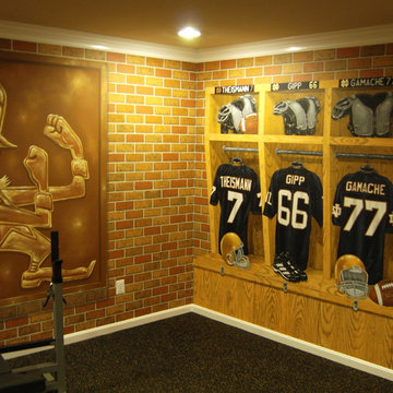 Notre Dame Football Locker Room Mural by Tom Taylor of Mural Art LLC