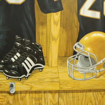 Notre Dame Football Locker Room Mural by Tom Taylor of Mural Art LLC
