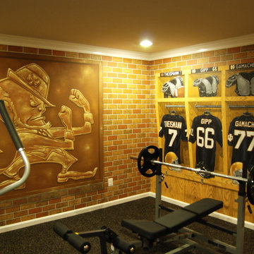 Notre Dame Football Locker Room Mural by Tom Taylor of Mural Art LLC